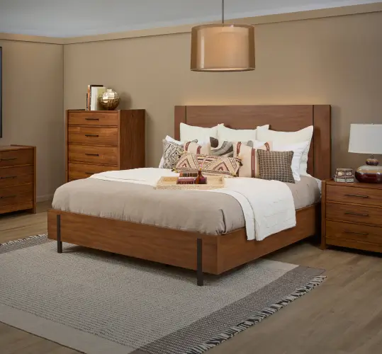 Bedroom room scene with Flexsteel furniture