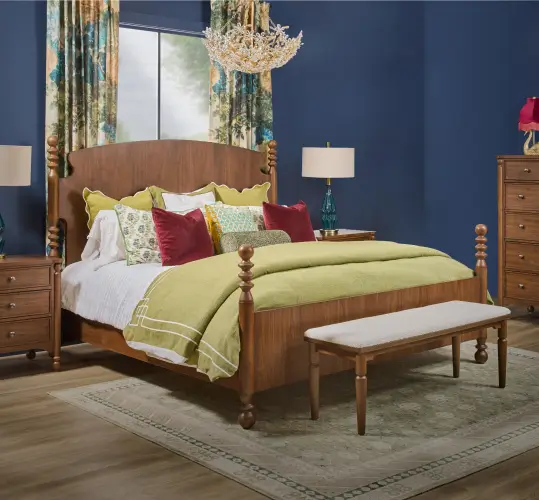 Bedroom room scene with Flexsteel furniture